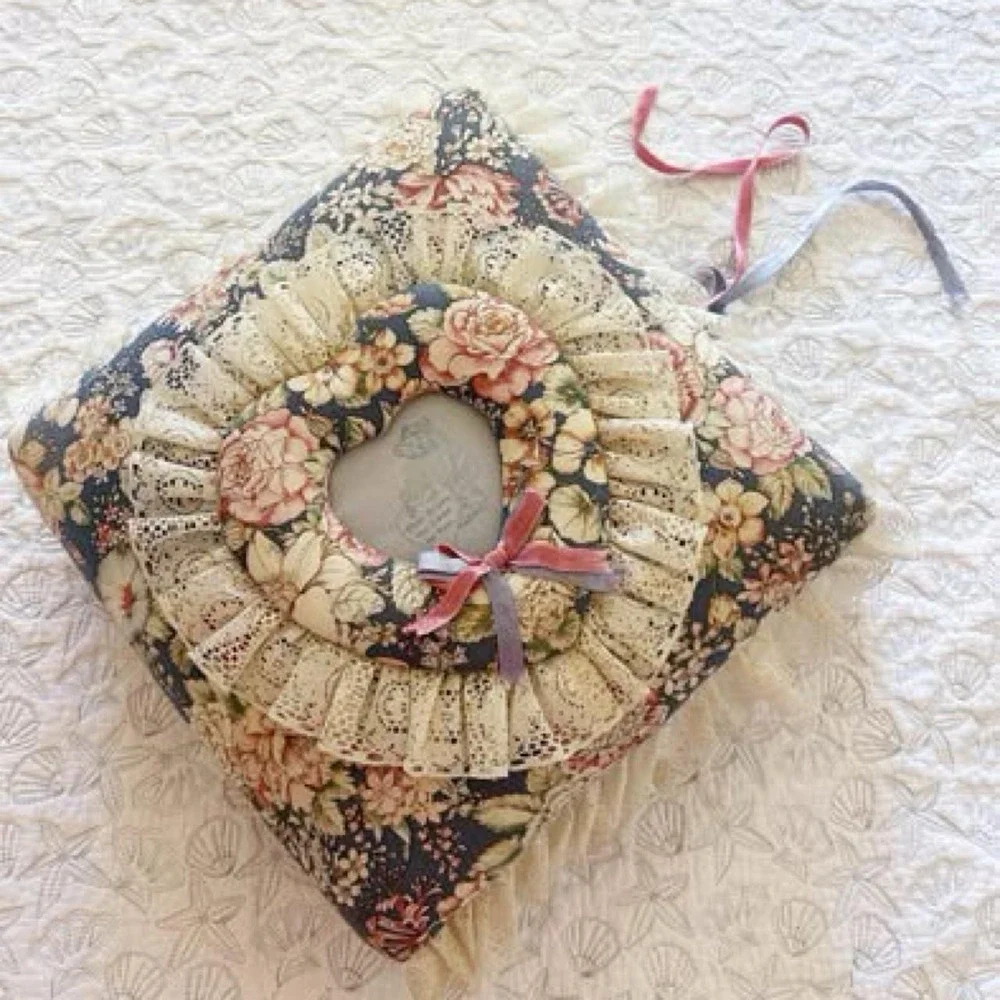 Vintage Photo Album Multi Purpose Pink Floral Cottage Core Heart Bear Binder